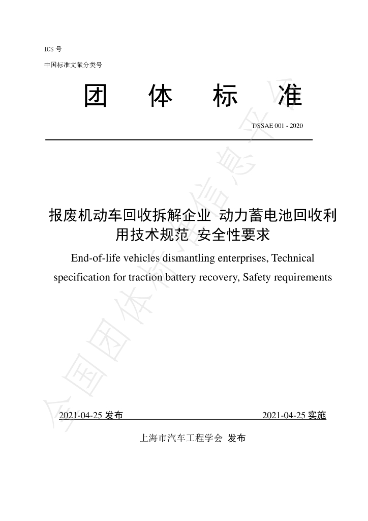 T/SSAE 001-2020 标准预览