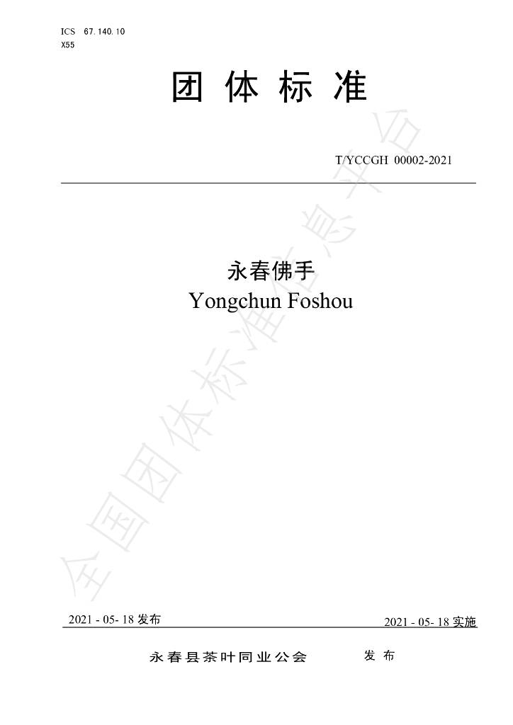 T/YCCGH 00002-2021 标准预览