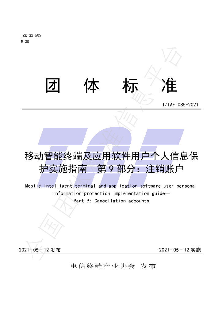 T/TAF 085-2021 标准预览