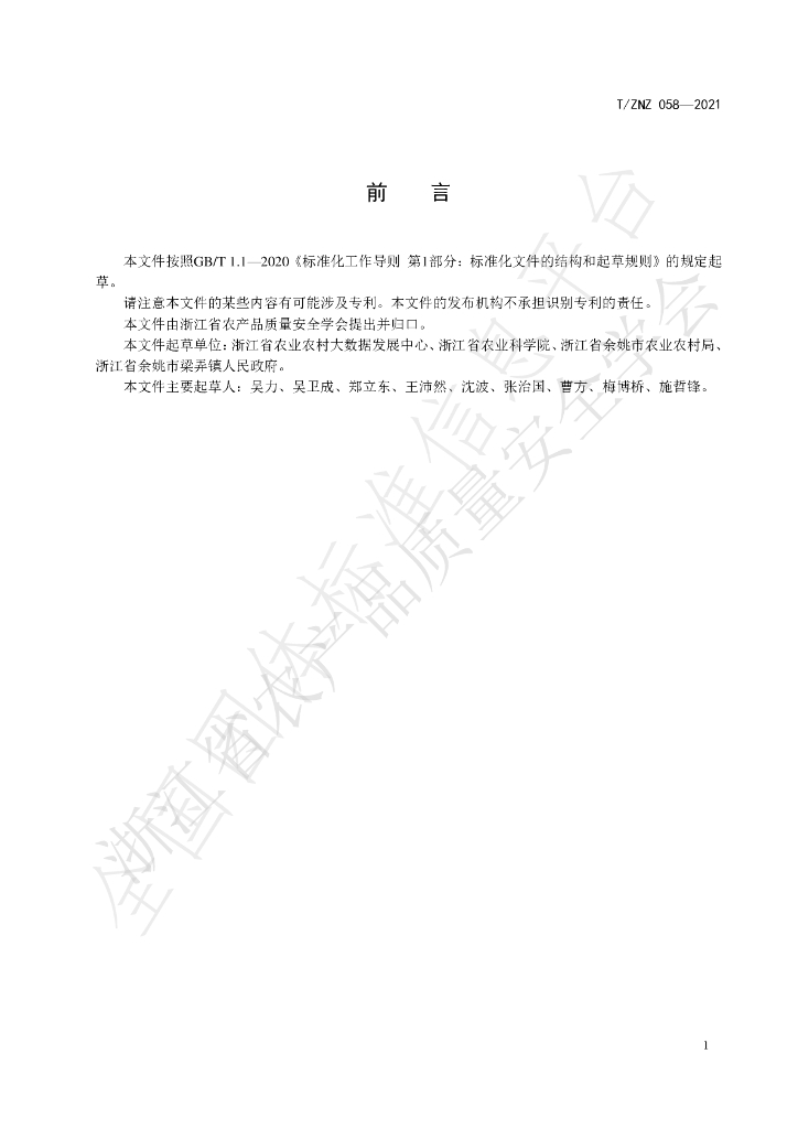 T/ZNZ 058-2021 标准预览