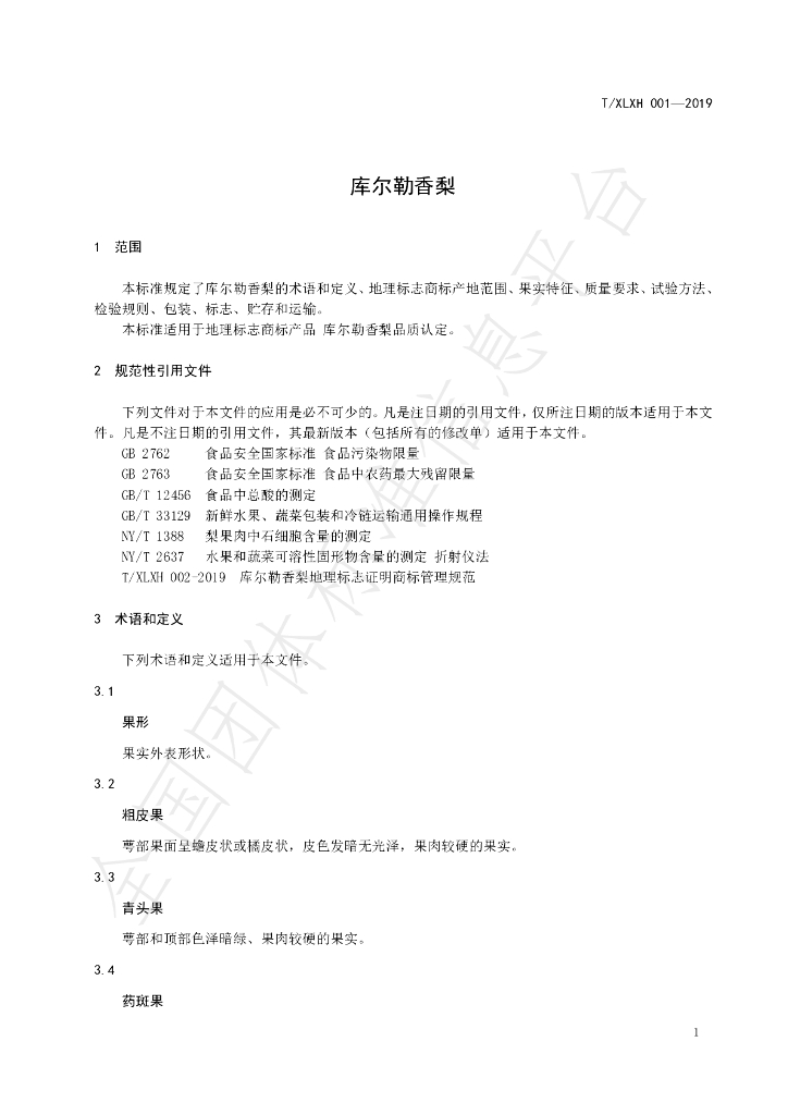 T/XLXH 001-2019 标准预览