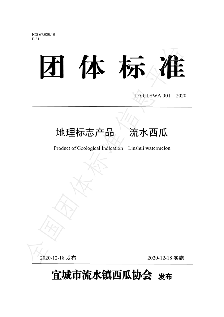 T/YCLSWA 001-2020 标准预览