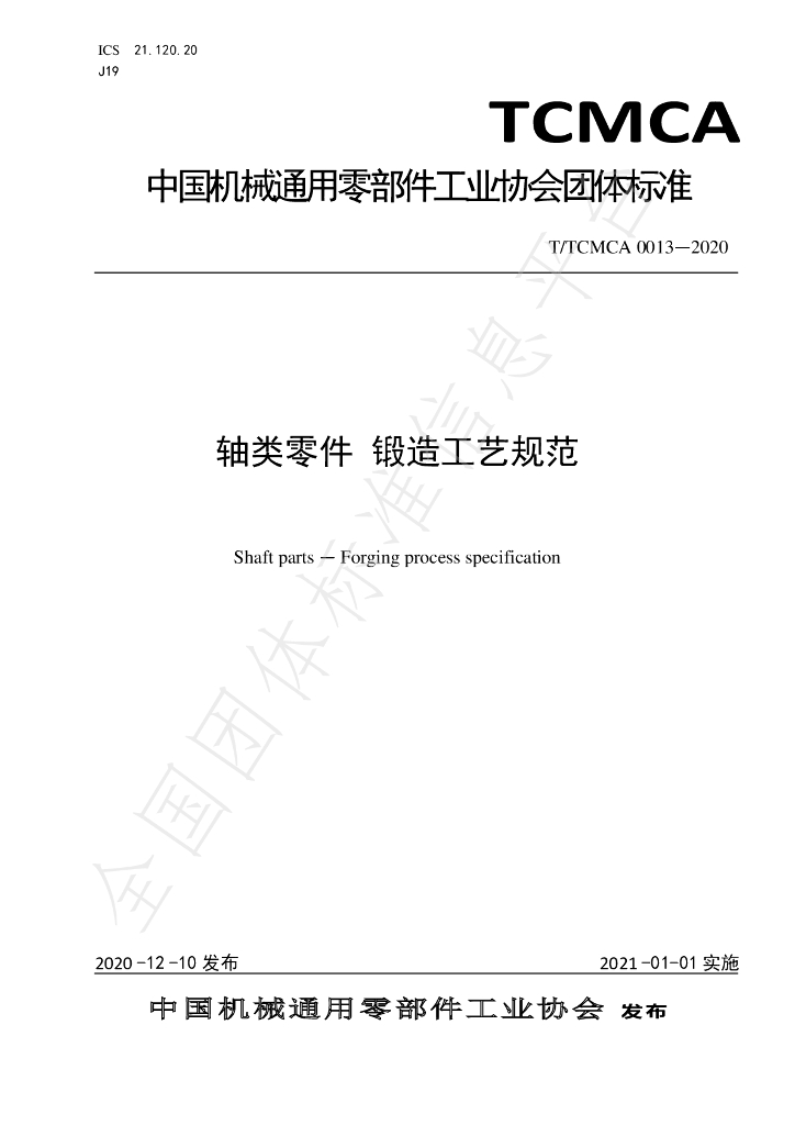 T/TCMCA 0013-2020 标准预览