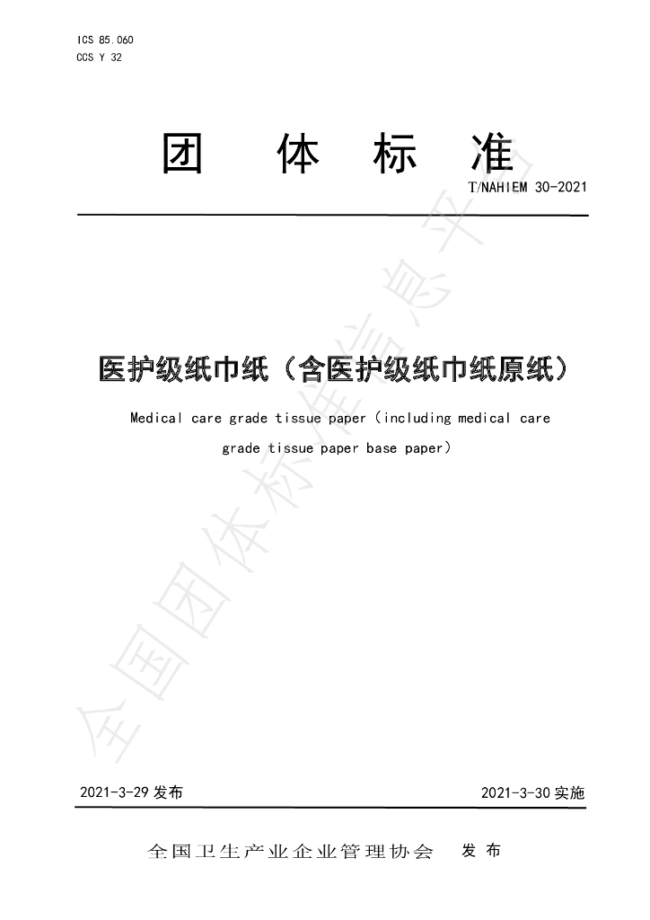 T/NAHIEM 30-2021 标准预览