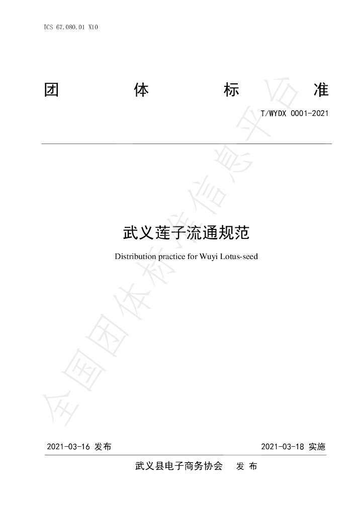 T/WYDX 0001-2021 标准预览