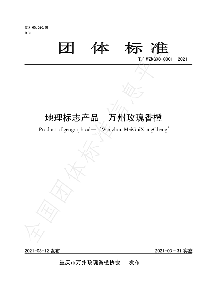 T/WZMGXC 0001-2021 标准预览