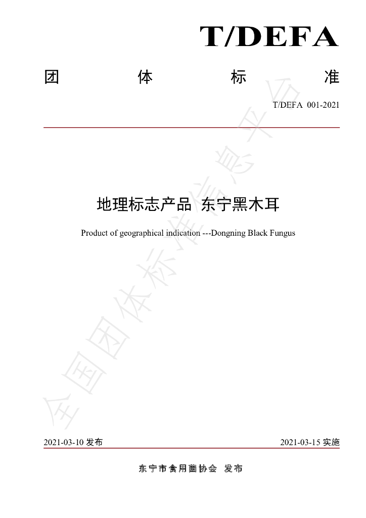 T/DEFA 001-2021 标准预览