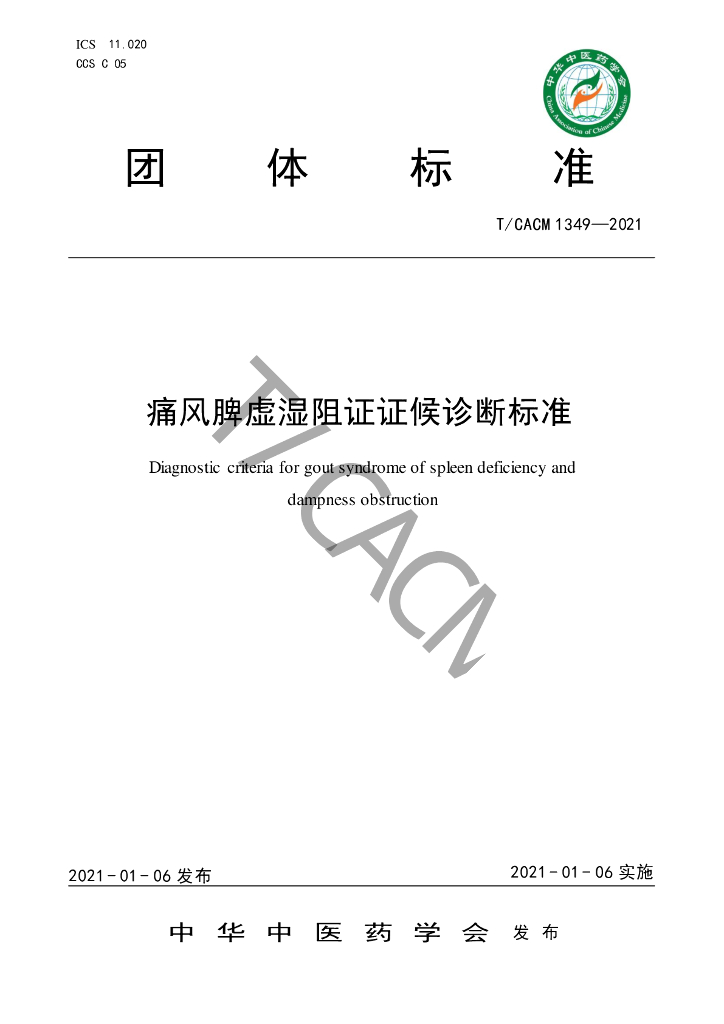 T/CACM 1349-2021 标准预览