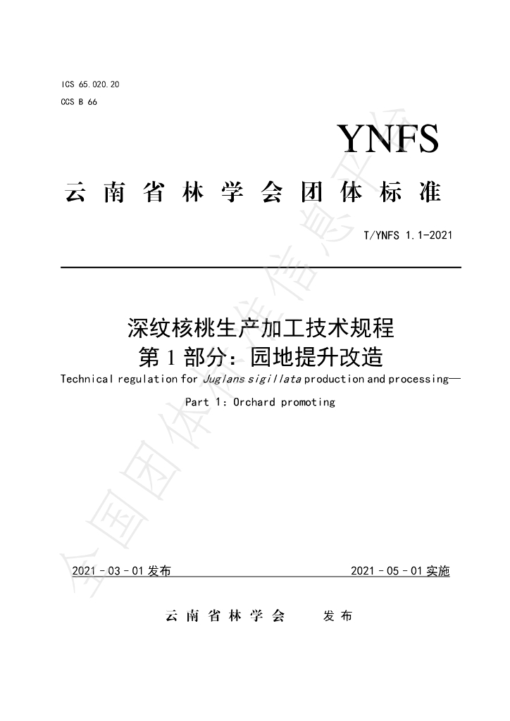 T/YNFS 1.1-2021 标准预览