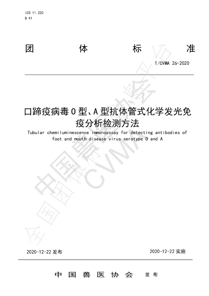 T/CVMA 26-2020 标准预览