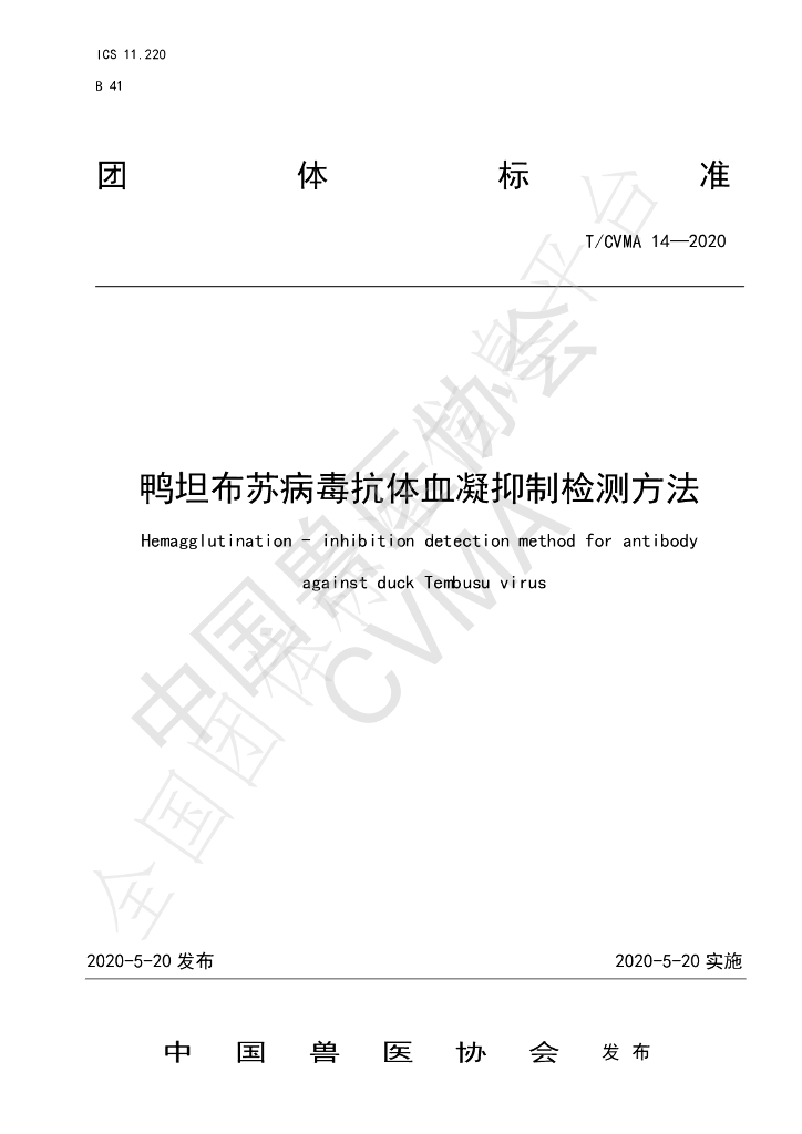 T/CVMA 14-2020 标准预览