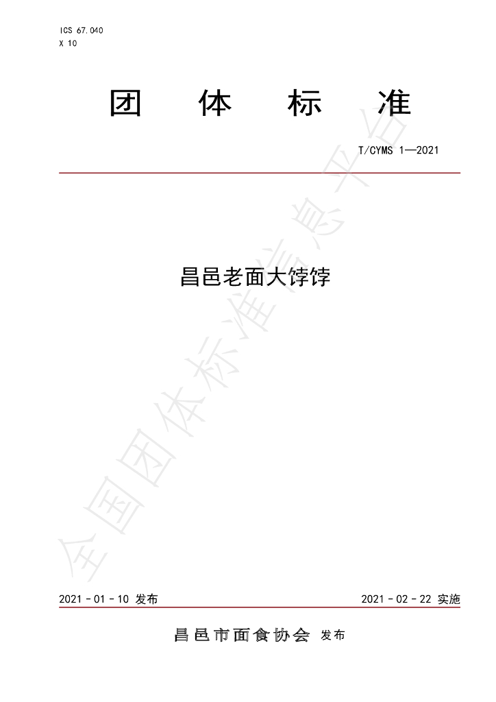 T/CYMS 1-2021 标准预览