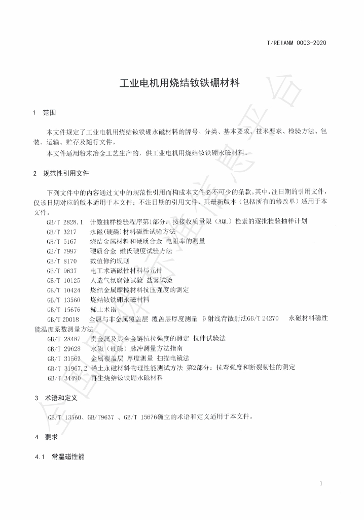 T/REIANM 0003-2020 标准预览