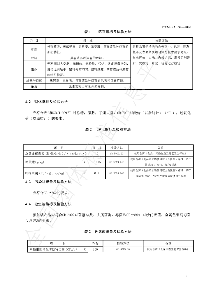 T/XMSSAL 032-2020 标准预览