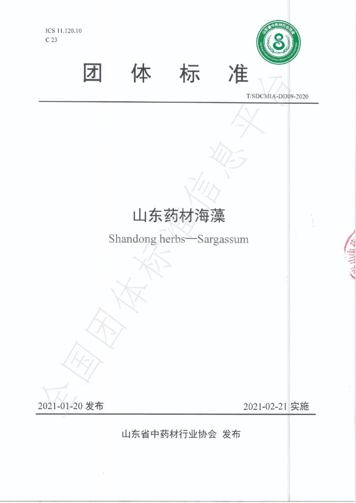 T/SDCMIA DD09-2020 标准预览