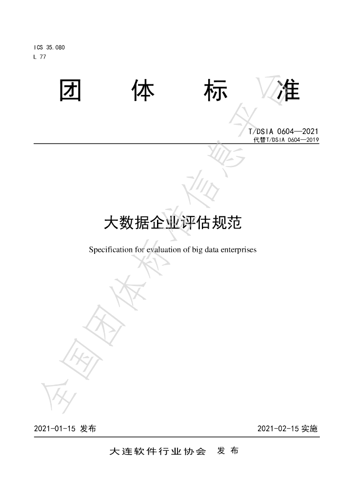 T/DSIA 0604-2021 标准预览