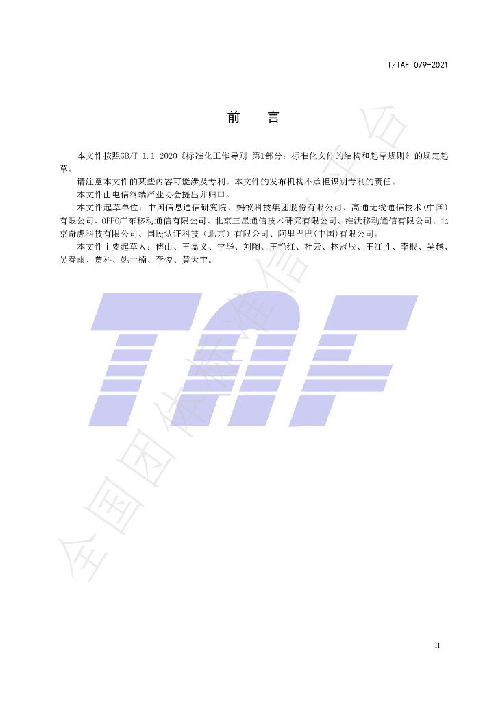 T/TAF 079-2021 标准预览