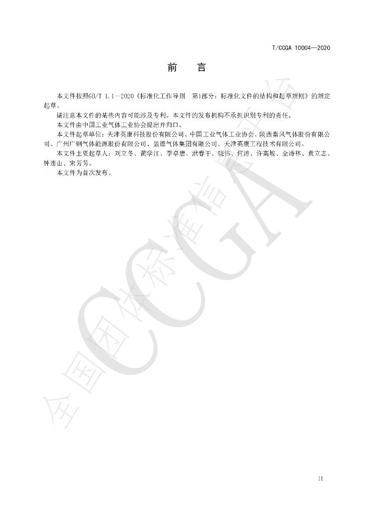 T/CCGA 10004-2020 标准预览