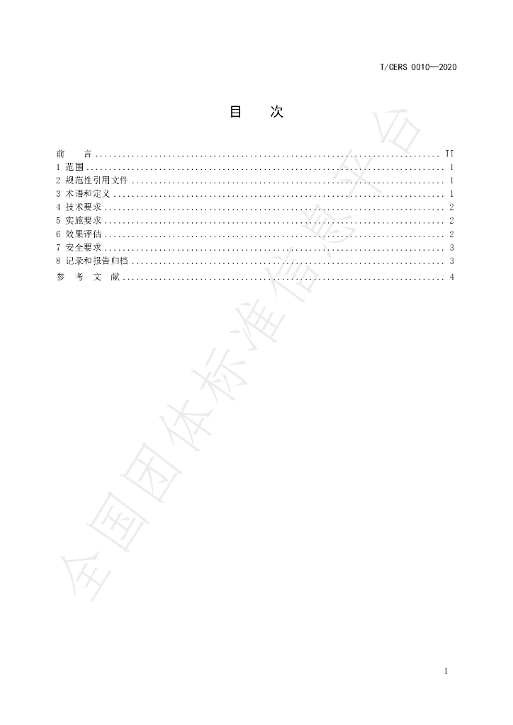T/CERS 0010-2020 标准预览