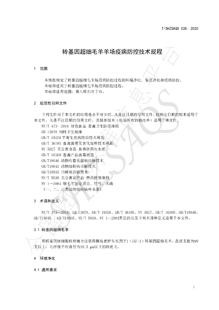 T/SHZSAQS 028-2020 标准预览