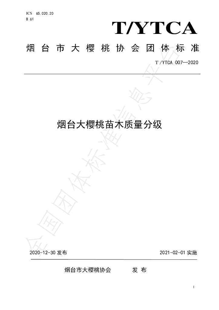 T/YTCA 007-2020 标准预览