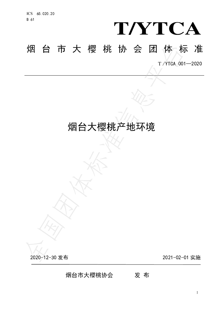 T/YTCA 001-2020 标准预览