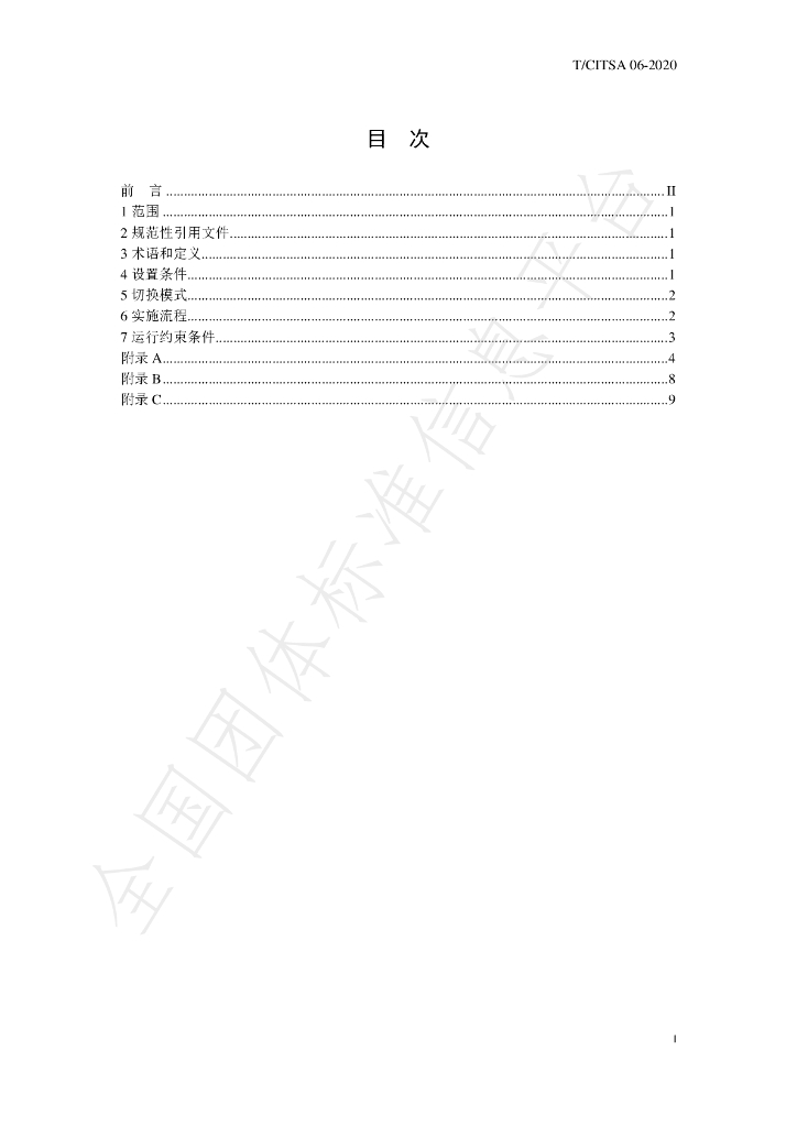 T/CITSA 06-2020 标准预览
