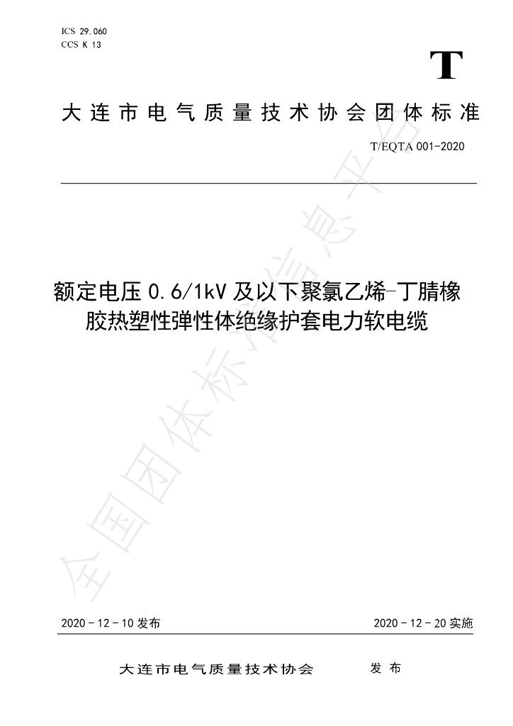 T/EQTA 001-2020 标准预览
