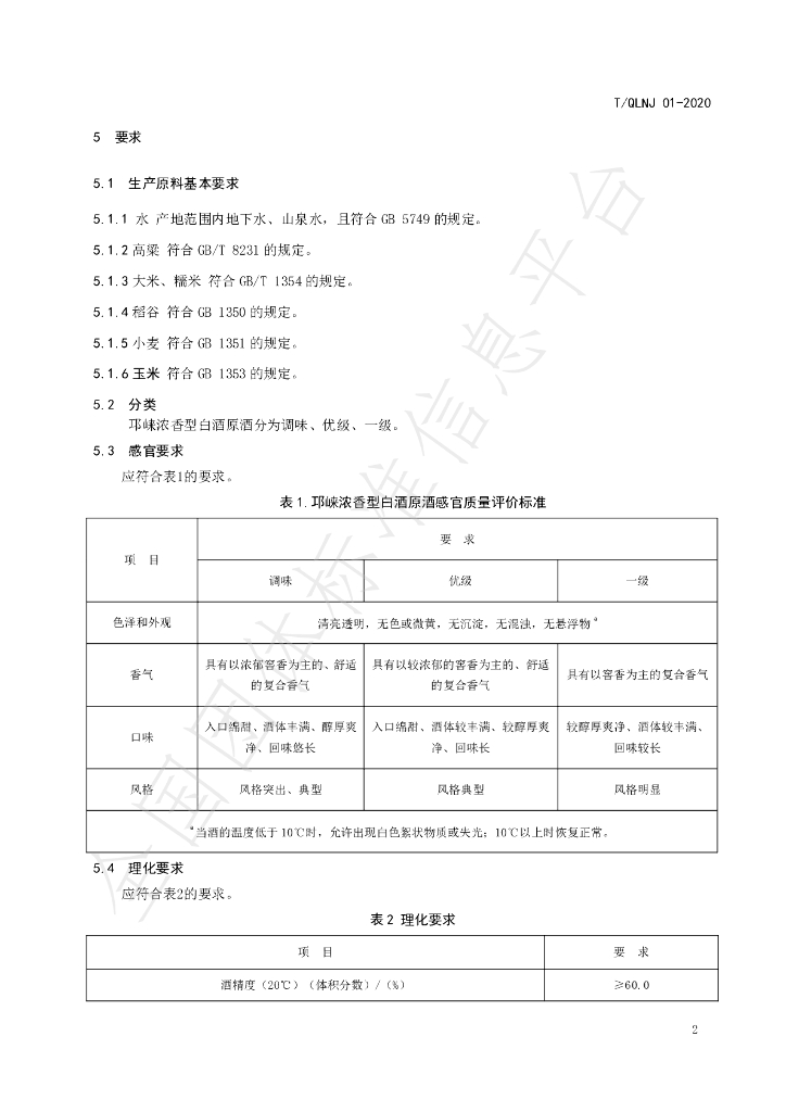 T/QLNX 01-2020 标准预览