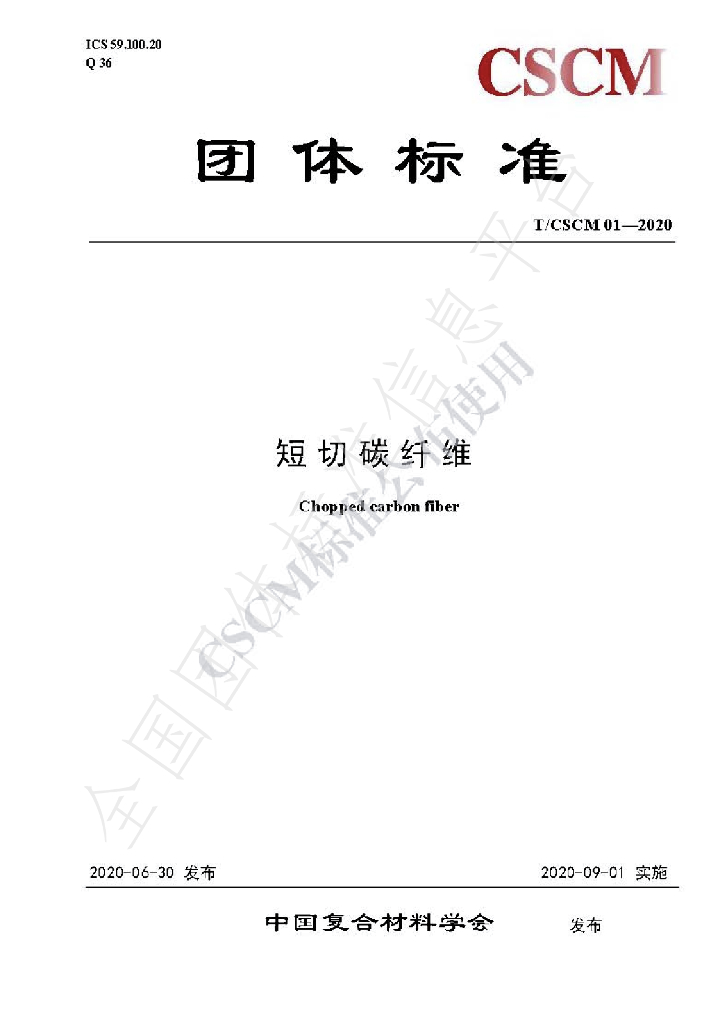 T/CSCM 01-2020 标准预览
