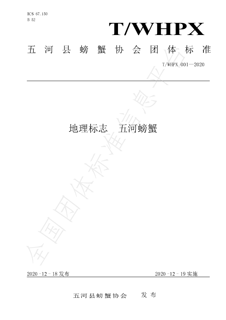 T/WHXPXXH 001-2020 标准预览