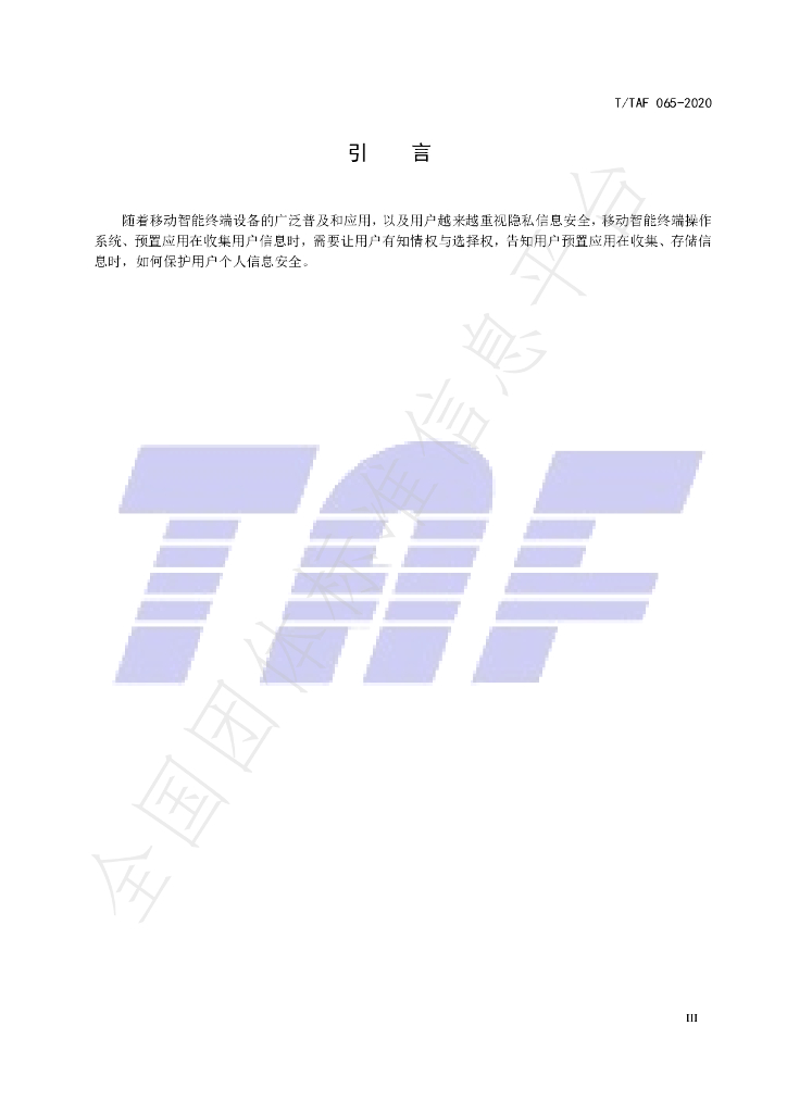 T/TAF 065-2020 标准预览