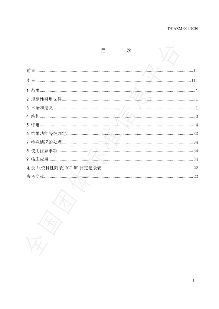 T/CARM 001-2020 标准预览
