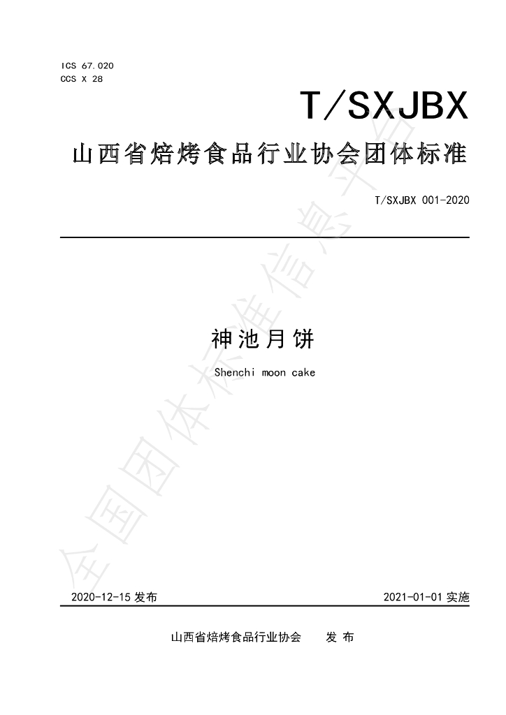 T/SXJBX 001-2020 标准预览