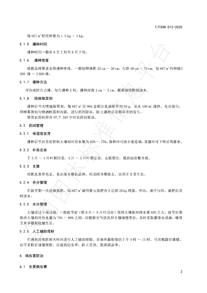 T/FXXH 012-2020 标准预览