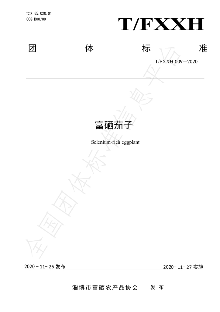 T/FXXH 009-2020 标准预览