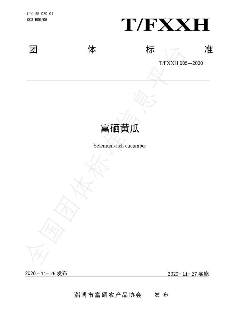 T/FXXH 005-2020 标准预览