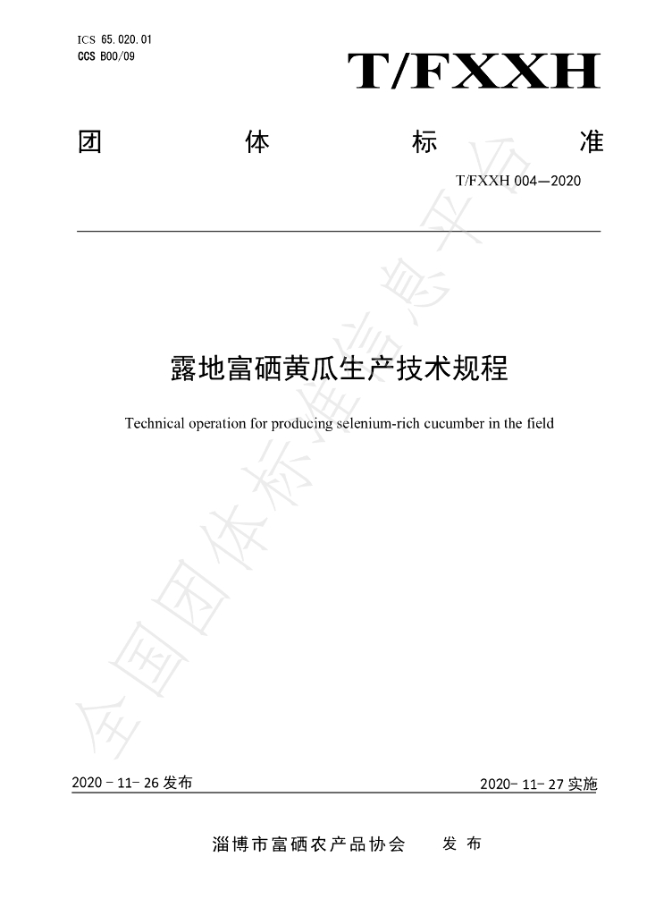 T/FXXH 004-2020 标准预览