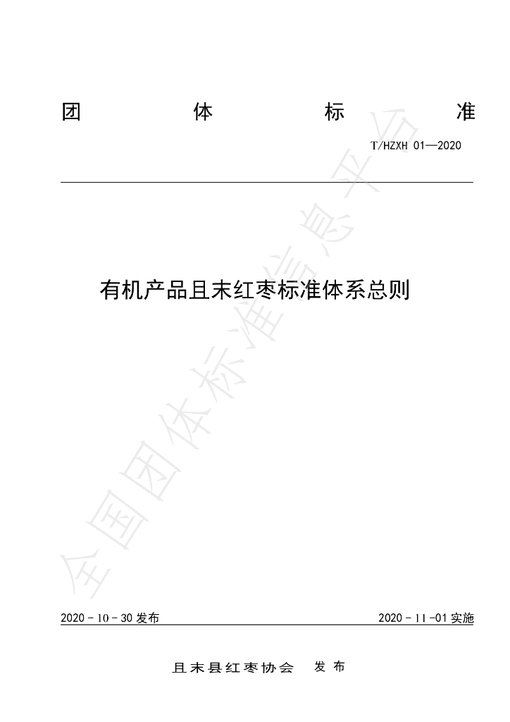 T/HZXH 01-2020 标准预览