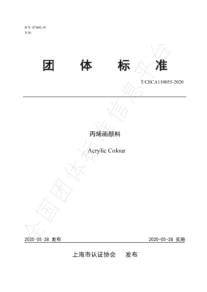 T/CSCA 110055-2020 标准预览