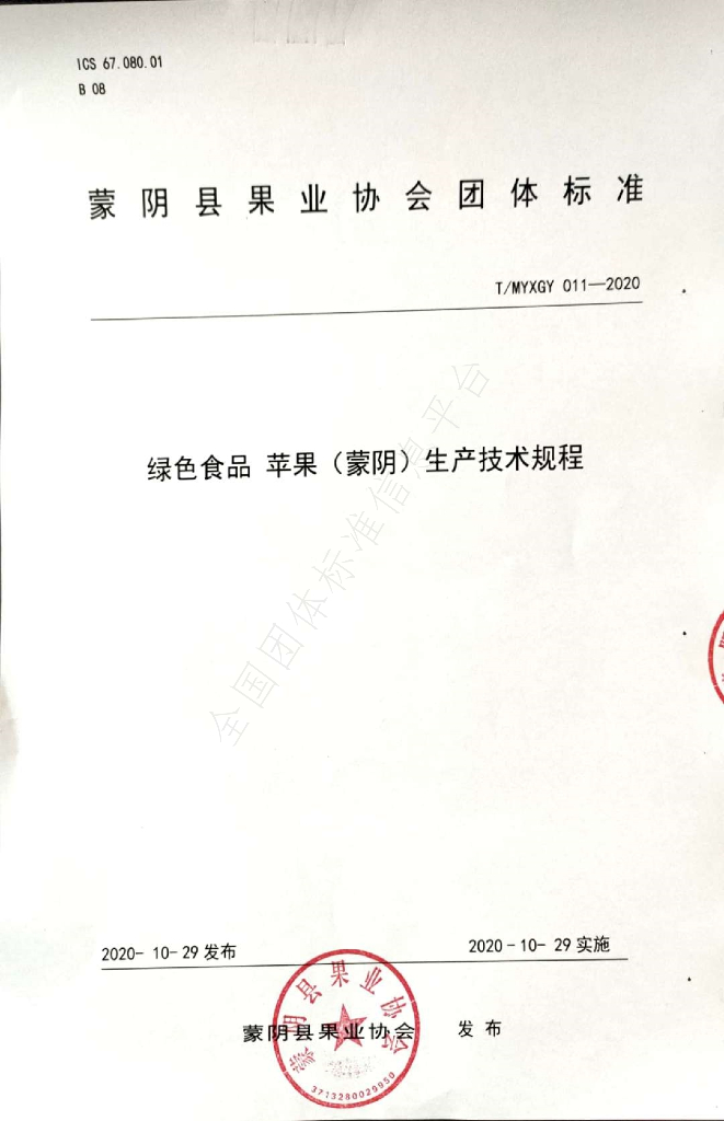 T/MYXGY 011-2020 标准预览