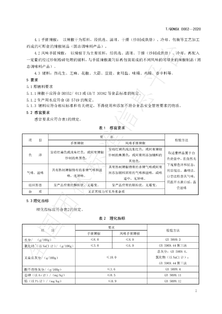 T/QDNSX 0002-2020 标准预览