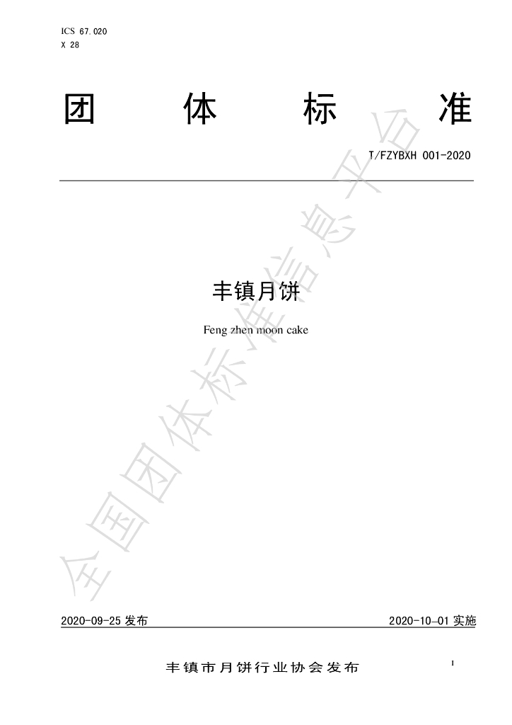 T/FZYBXH 001-2020 标准预览
