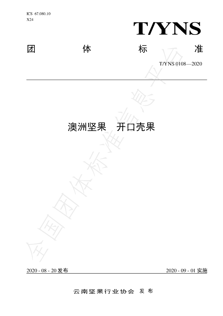 T/YNS 0108-2020 标准预览