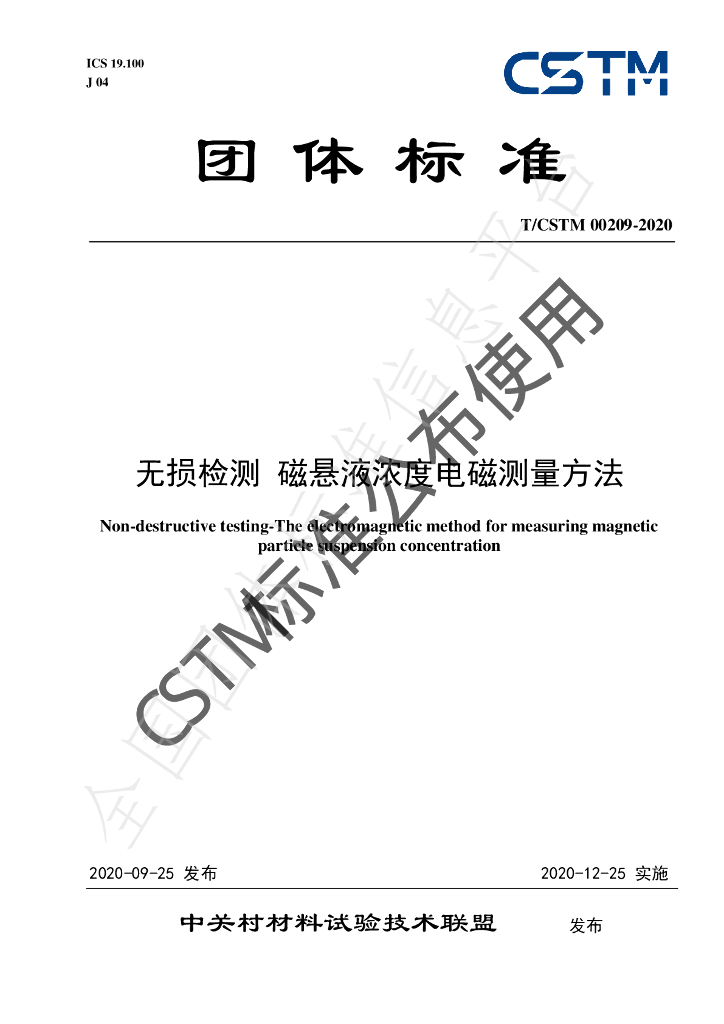 T/CSTM 00209-2020 标准预览