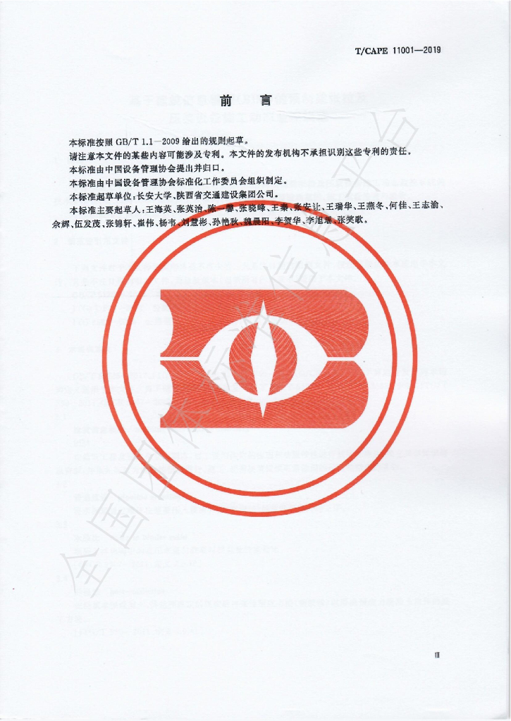 T/CAPE 11001-2019 标准预览