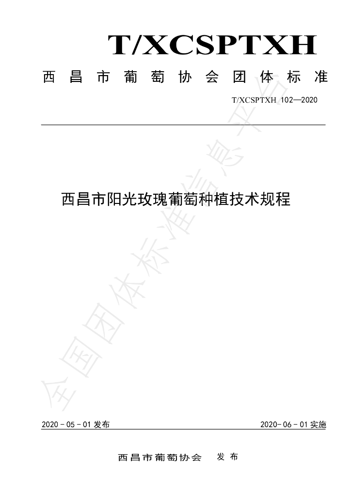 T/XCSPTXH 102-2020 标准预览