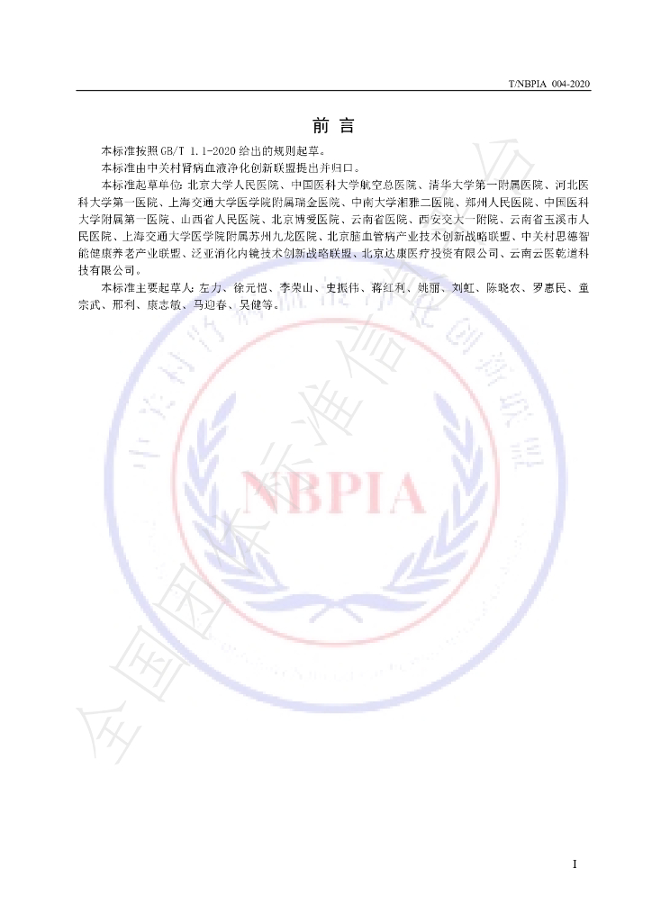 T/NBPIA 004-2020 标准预览