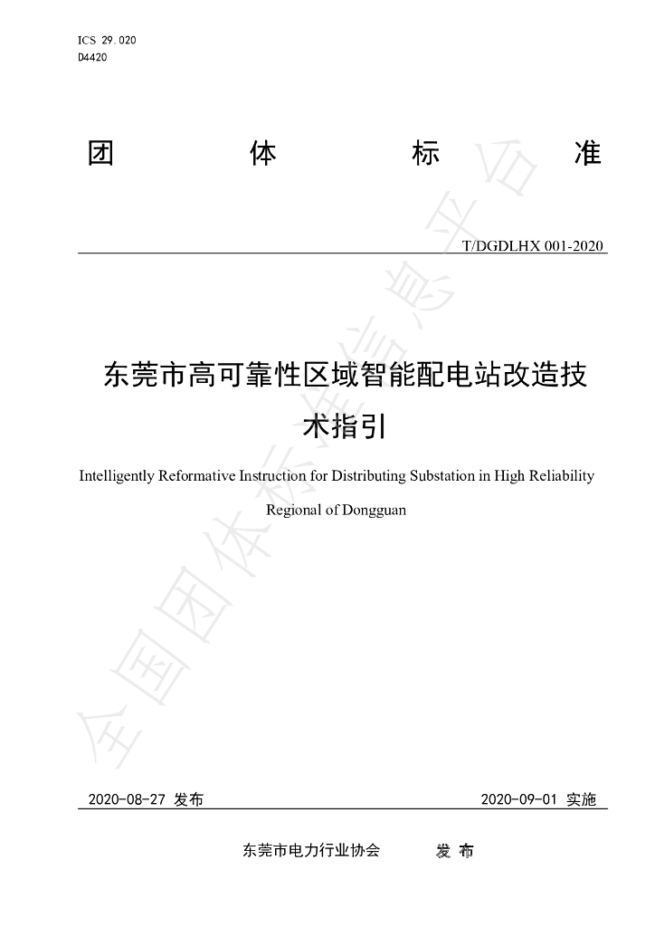T/DGDLHX 001-2020 标准预览