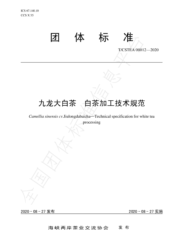T/CSTEA 00012-2020 标准预览